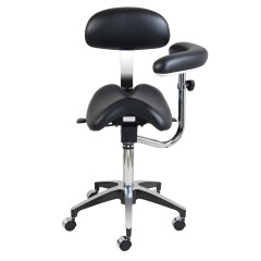 Plasdent SADDLE ASSISTANT STOOL, WIDE, BACK REST